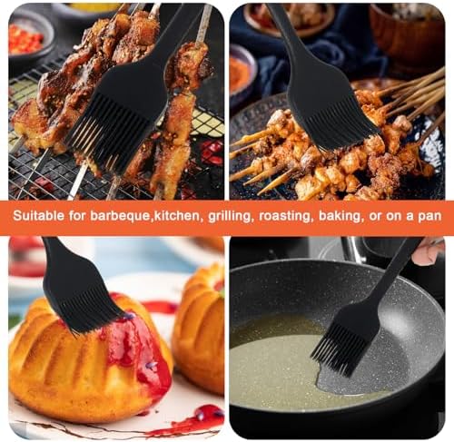 Silicone Basting Pastry Brush Set, 2 Pack Heat Resistant Cooking Food