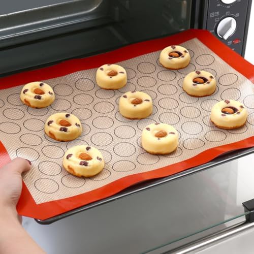 Macaron Baking Mat Reusable Pastry Liner Silicone Glass Fiber for