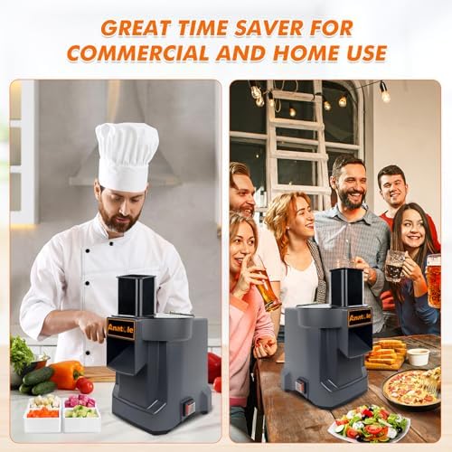 Anatole Commercial Electric Vegetable Dicer, 3 Blades