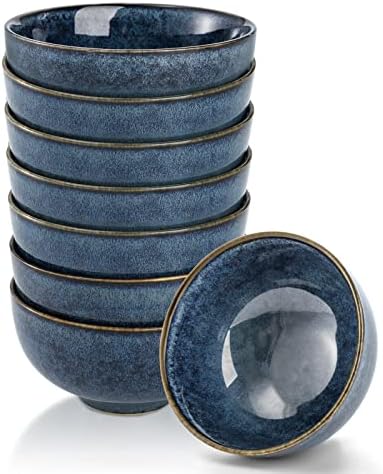ZOOFOX Set of 8 Small Bowls, 10 Ounce Ceramic Bowls for Side Dishes