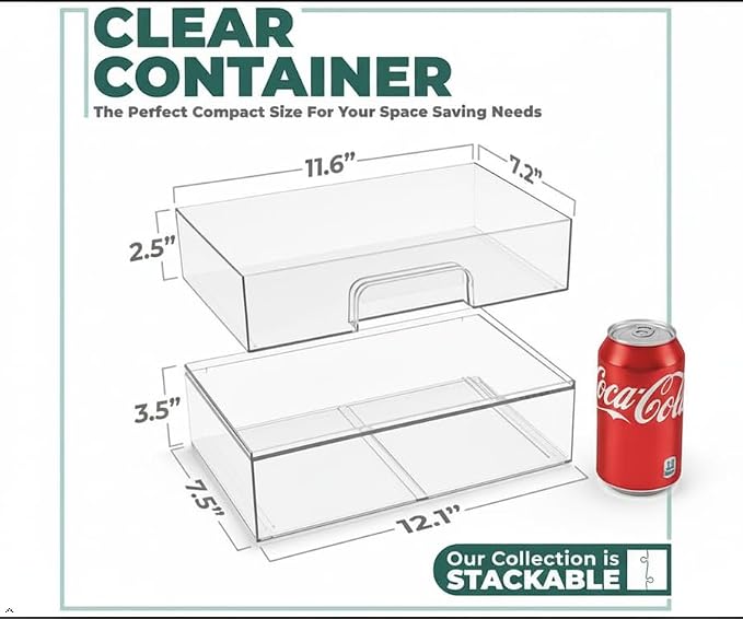 Sorbus Acrylic Storage Containers - Image 3