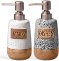 Hand and Dish Soap Dispenser Set, Ceramic, 15 OZ