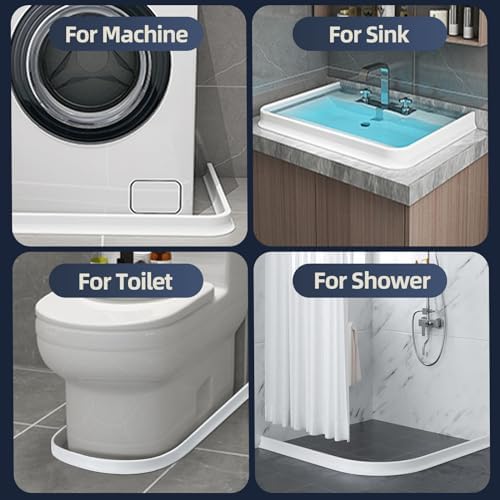 (Upgraded) BLAUESGAS 3” High Collapsible Shower Threshold Water Dam