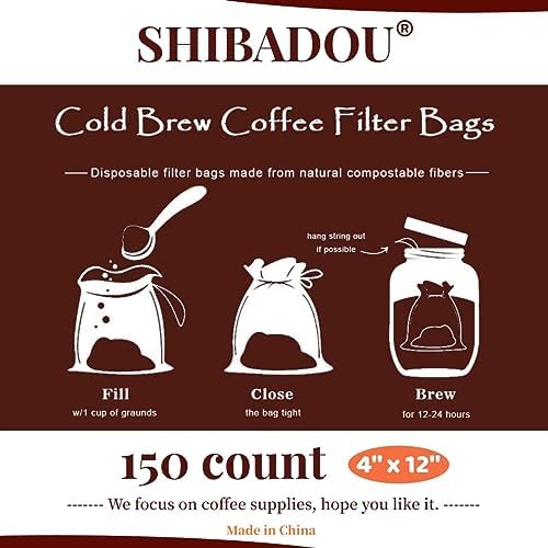 Disposable Cold Brew Coffee Filters - 120 Count Coffee Filter Bags 4"x