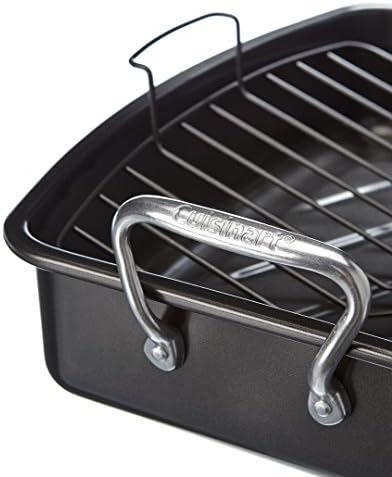Cuisinart ASR-1713V Ovenware Classic Collection 17-by-13-Inch Roaster with Removable Rack, Silver