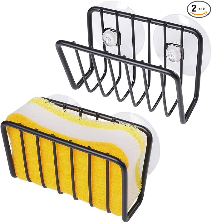 Toplife Sponge Holder for Kitchen Sink, Rust-Proof Suction Cup Sponge Caddy by Toplife