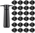 Wine Saver Vacuum Pump Set with 24 Reusable Silicone Stoppers
