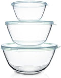 Luvan Glass Mixing Bowls with Lids Set-Large Glass Mixing Bowls, Food Prep by Luvan