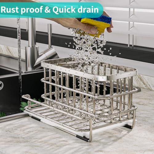 HapiRm Kitchen Sink Organizer, SUS304 Stainless Steel Rustproof