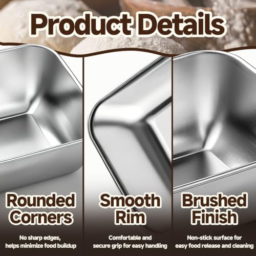 Mini Loaf Pans for Baking Bread, 8 Pack Mini Sourdough Loaf Pans
