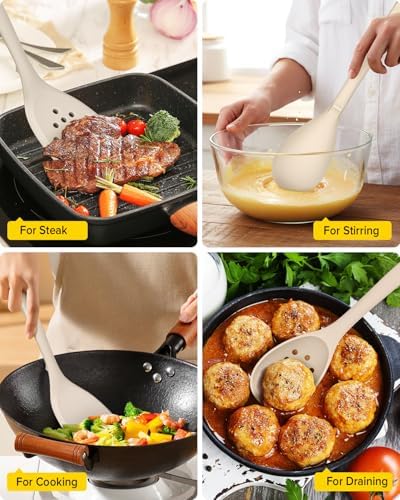 BUNDLEPRO Silicone Cooking Utensil Set, 9-Piece
