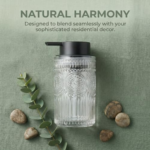 Clear Glass Foaming Hand Soap Dispenser