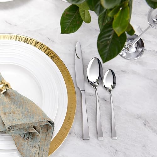 KEAWELL Premium Imperial 20-Piece Fine Silverware Set (20, Silver)
