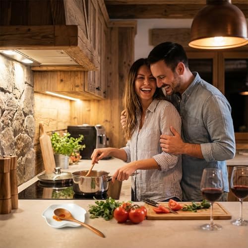 Ceramic Spoon Rest for Stove Top and Kitchen Counter, Utensil Holder