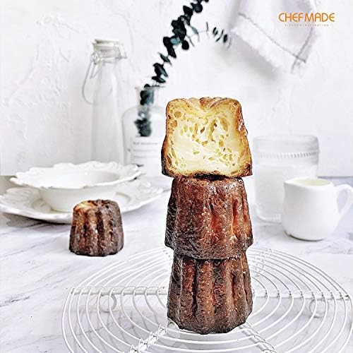 CHEFMADE Canele Mold Cake Pan, 12-Cavity Non-Stick Canele Muffin
