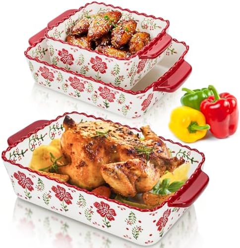 Coloch 3-Pack Ceramic Baking Dish Set