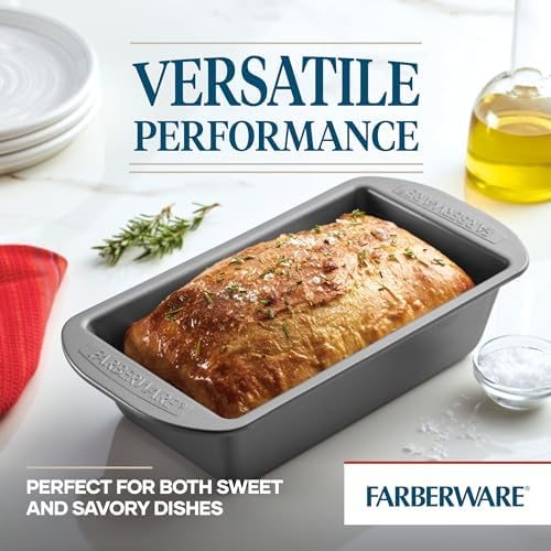 Farberware Nonstick Bakeware Bread and Meat Loaf Pan Set for Baking