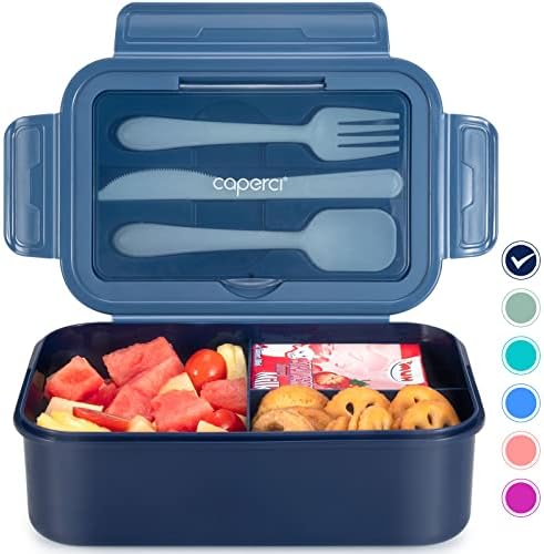 Caperci Classic Bento Box Adult Lunch Box for Older Kids - Leakpoof