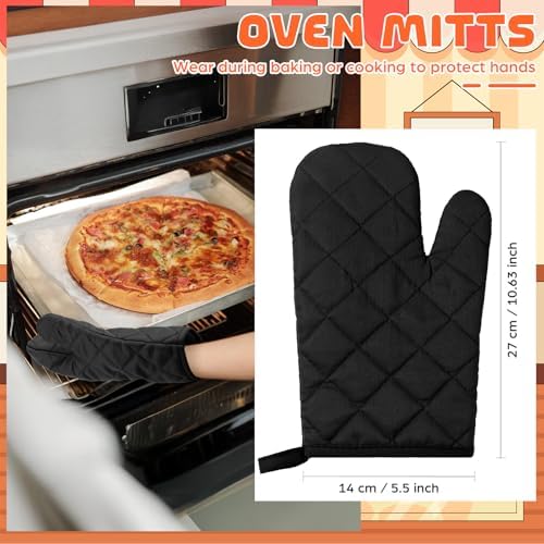 6 Pairs Heat Resistant Oven Mitts Kitchen Oven Gloves 11 Inch Long