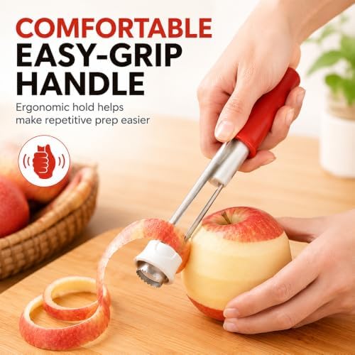 2 In 1 Apple Corer And Peeler Tool, Apple Peeler Corer Slicer All In