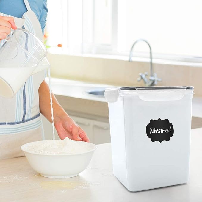 Large Food Storage Containers 5.2L, MCIRCO 4 Pieces Plastic Airtight Food - Image 7
