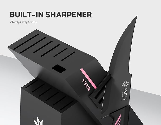 Knife Set - 15 PCS Kitchen Knife Set - Stainless Steel Knife Block Set - - Image 4