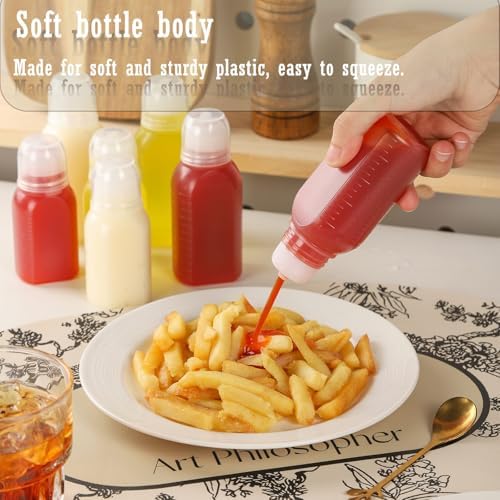 6pcs 2oz Salad Dressing Container to Go, Leak Proof Travel Size Salad