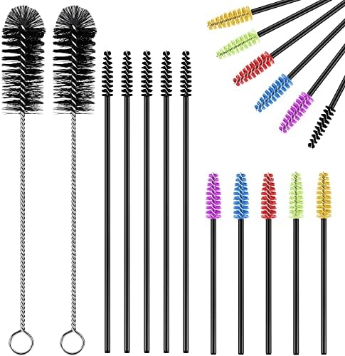 62 Pcs 3 Size Hummingbird Feeder Cleaning Brush for Feeder, Black