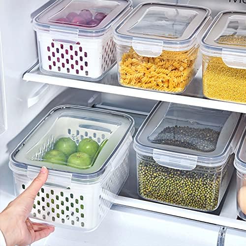 4 Pack Fresh Food Storage Containers for Refrigerator