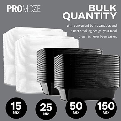 50-Pack Reusable Meal Prep Containers Microwave Safe Food Storage