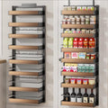 POKIPO 8-Tier Over-the-Door Spice Rack, Adjustable Basket