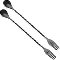 BRIOUT 2 Pcs Bar Spoon, 12 Inches Long Handle Drink Stirrer, Stainless Steel by Briout