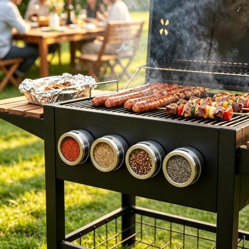 8 Pack Magnetic Spice Tins, 3oz