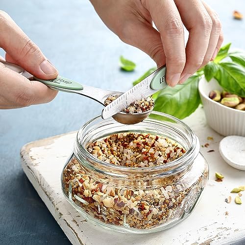 Spring Chef Dual Sided Magnetic Measuring Spoons, Set of 8 & Stainless