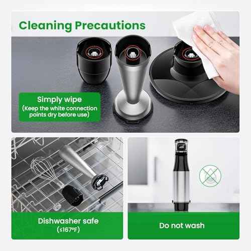Turelar Immersion Blender Handheld Corded, 1100W 5 in 1 Hand Blender