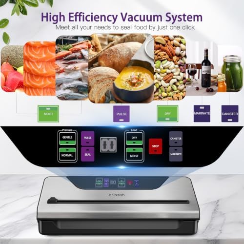 90kPa Food Vacuum Sealer, 135W, Auto Tear-Cut