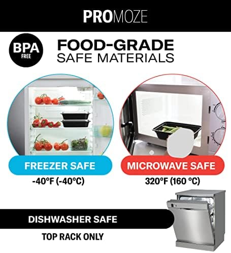 50-Pack Reusable Meal Prep Containers Microwave Safe Food Storage