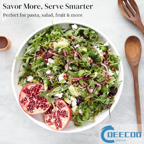DeeCoo 7 Pack Porcelain Pasta Bowls Ceramic, Large Serving Bowl, Wide