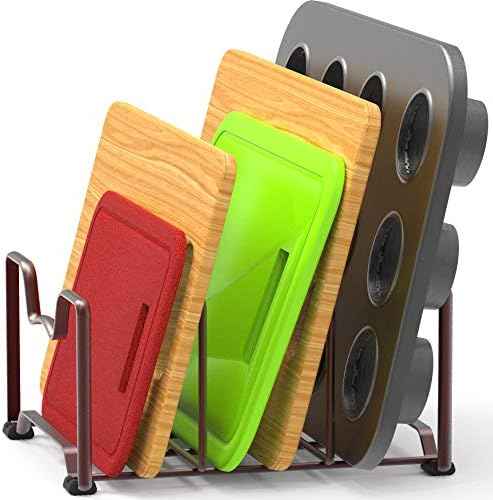 Simple Houseware Cabinet Bakeware Organizer Rack Holder, 2 Pack, Bronze