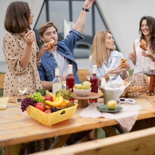 3 Pack Versatile Collapsible Colander Thickened Plastic Kitchen
