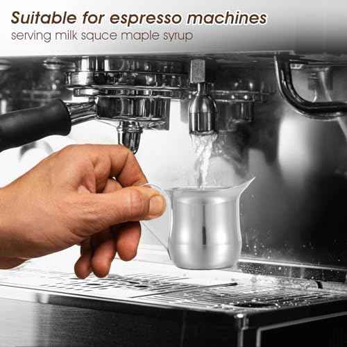 Molain 36 Pcs Stainless Steel Bell Creamers, 3 oz Mini Creamer Pitcher