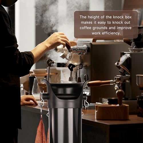 Knock Box for Espresso Grounds, 18L Floor Standing Grounds Bucket with