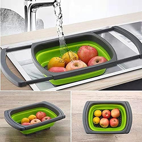 Kitchen Sink Strainer 3 Pc Collapsible Set Colander,Food Grade
