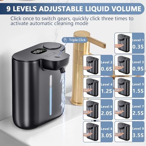 Automatic Soap Dispenser,9 Levels Liquid Soap Dispenser for Kitchen