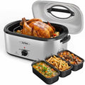 Sunvivi 28QT Electric Roaster Oven with 3 Buffet Server for 30lb Big