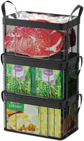 iSPECLE Large Freezer Organizer Bins, 3 Pack, 5 to 7 Cu.Ft