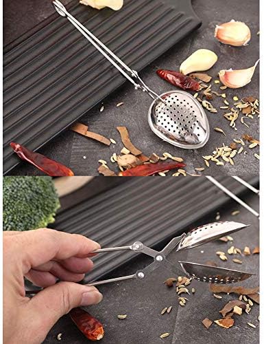 Tegg Tea Infuser 2PCS Stainless Steel Leaves Shape Spices Snap Spoon
