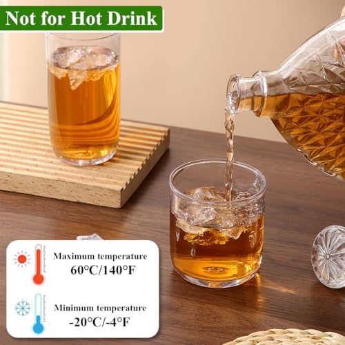 Kyraton Drinking Glasses Set of 12, PET Clear Plastic Highball Glasses