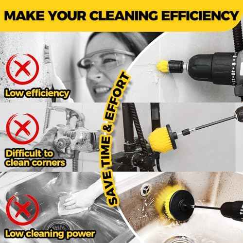 Holikme 40 Piece Drill Brush and Scrub Pad Set