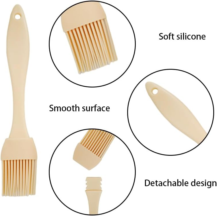 6 Pcs Silicone Basting Brush - Pastry Brushes for Cooking, Baking, BBQ